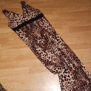 Animal print pajama gown